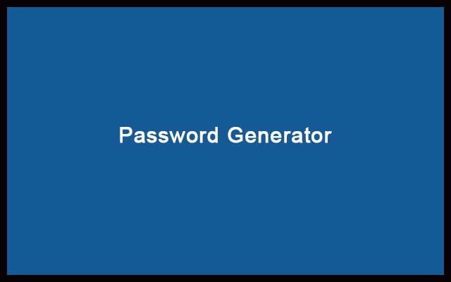 strong password generator with valid speichal catacters