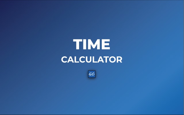 time calc on calculator